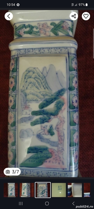 vaza portelan semnata de colectie - imagine 3