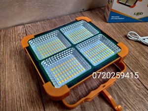 Proiector LED 300W Portabil, Panou Solar, USB, 5 Functii, Camping etc - imagine 2