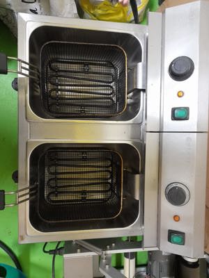 Vand Friteuza electrica dubla 2x8 l, inox, Hendi, folosita