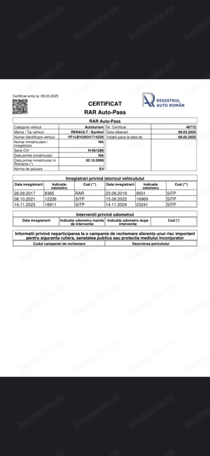 Renault Symbol.26 Mii Km.Vopsea Originală.Excepțional. - imagine 10