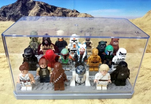 Cutie prezentare   depozitare colectie de Minifigurine Lego: gri negru