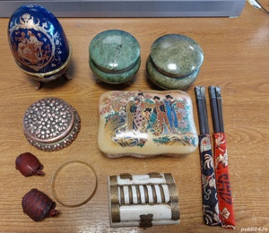 Cutii de bijuterii din jad, ceramica, cupru si os - imagine 2