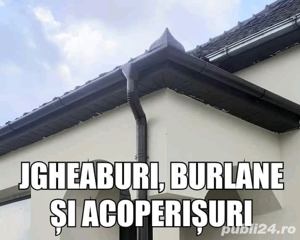 reparatii acoperișuri de urgență  montam jgheaburi burlane  - imagine 3