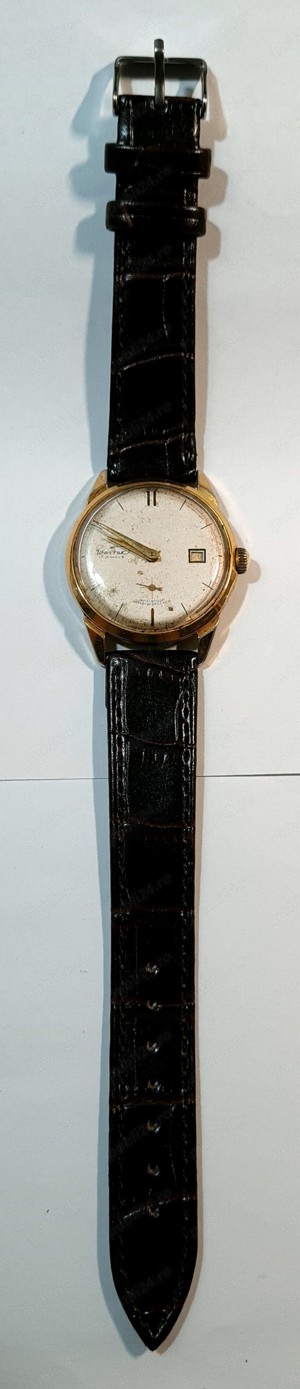 ceas Wostok cal. 2605, 17 rubine, placat cu aur, anii '60 - imagine 2