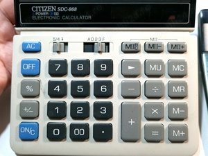 2 calculatoare vechi de birou, Citizen si Casio - imagine 2