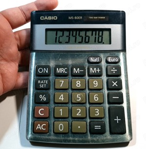 2 calculatoare vechi de birou, Citizen si Casio - imagine 3