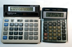 2 calculatoare vechi de birou, Citizen si Casio