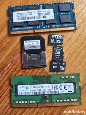 Memorii laptop ddr3 4GB(si mai mici) si micro sd 32gb