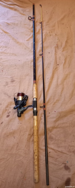 Lanseta carbon 3m, actiune 300g, mulineta Okuma 3 rulmenti 