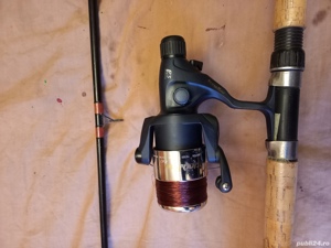 Lanseta carbon 3m, actiune 300g, mulineta Okuma 3 rulmenti  - imagine 4