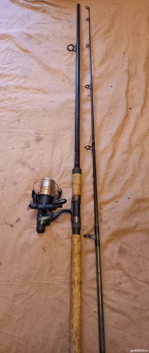 Lanseta carbon 3m, Diamant , actiune peste 500g, mulineta Okuma 500, 3 rulmenti 