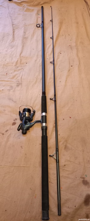 Lanseta 3m MobyDick actiune mare 300g, mulineta Okuma 5000, 3 rulmenti