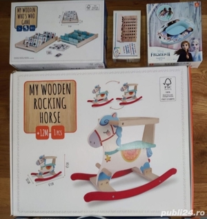 Căluț leagan lemn cu protecție copii 