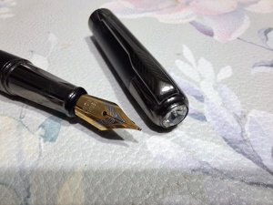 Stilou de lux Genius penita clasica Iridium Point M BLACK Metalic - imagine 2