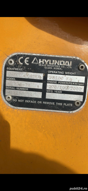 Incarcator frontal hyundai 2300 ore!!! - imagine 2