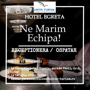 Angajam receptionera, ospatar