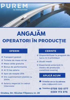  Purem by Eberspächer Oradea Angajează Operatori în Producție!