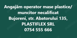 Operator mase plastice, muncitor necalificat productie