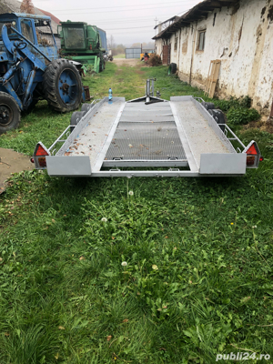 Trailer basculabil foarte robust pe arcuri . - imagine 3