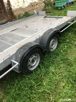 Trailer basculabil foarte robust pe arcuri . - imagine 5