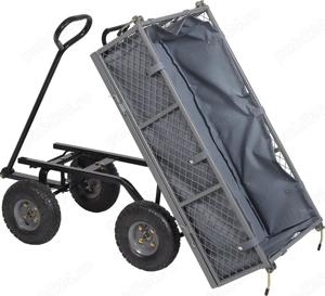 Vand Carucior metalic basculabil 112x50x55 cm roti pneumatice max 200 kg NOU 449 Lei