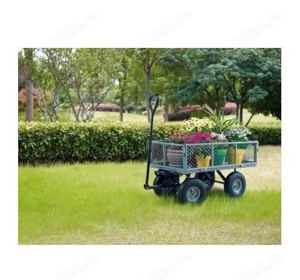 Vand Carucior metalic basculabil 112x50x55 cm roti pneumatice max 200 kg NOU 449 Lei - imagine 5