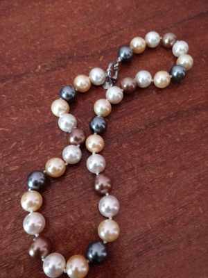 Vand  colier din perle naturale de Mallorca 10 mm - imagine 3