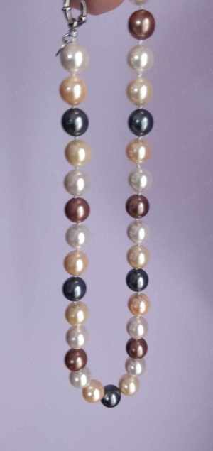 Vand  colier din perle naturale de Mallorca 10 mm - imagine 5