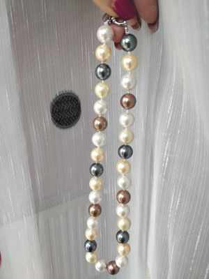 Vand  colier din perle naturale de Mallorca 10 mm - imagine 2