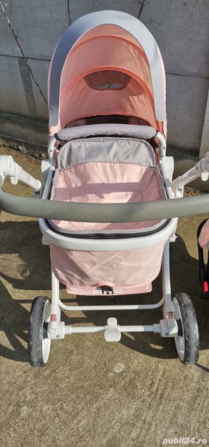 Vand Carucior fete Visoli Pink 3 in 1