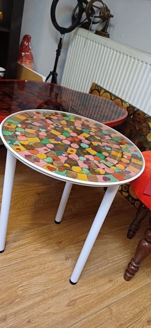 masute  de cafea rasina hand made  - imagine 3