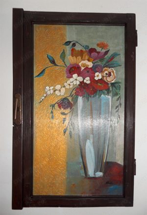 Tablou- "Flori prin fereastra"