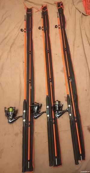 Lanseta fibra plina 3m Wind Blade,  actiune 180g  mulineta Baracuda Hurricane 60, 4 rulmenti 