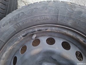 Roti de vara 185 65 R15 Clio Logan 2 MCV Jante originale si Anvelope Michelin si Goodyear - imagine 4