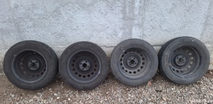 Roti de vara 185 65 R15 Clio Logan 2 MCV Jante originale si Anvelope Michelin si Goodyear - imagine 2