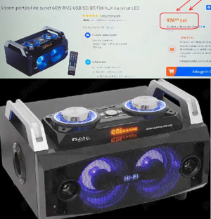 Sistem audio profesional IBIZA+joc de lumini (cadou)