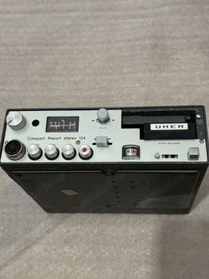 Istorie: Uher CR124 = primul casetofon portabil HIFI si auto-reverse, adaptor si manuale - imagine 2