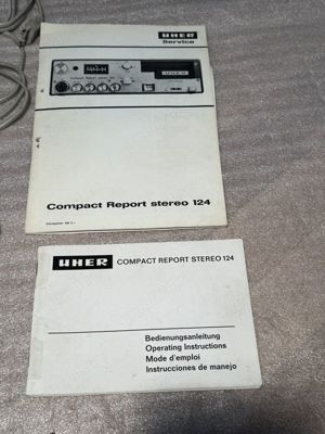 Istorie: Uher CR124 = primul casetofon portabil HIFI si auto-reverse, adaptor si manuale - imagine 5