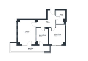Apartament 2 camere, 52.3 mp, zona Tatarasi - imagine 2