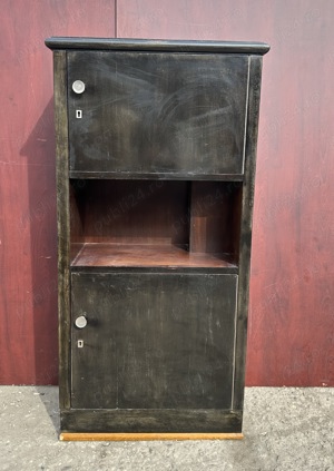 2 buc Mic Dulap Vintage Stil ArtDeco; Dulap din lemn cu rafturi