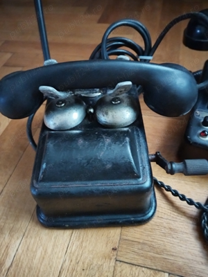 Vechi telefoane cu disc,din comunism anii 1950-60,ebonita - imagine 3