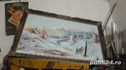 Tablou peisaj de iarna cu rama foarte buna - imagine 2