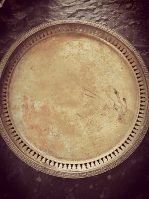Tava deosebita,foarte veche,diametru 30 cm - imagine 5
