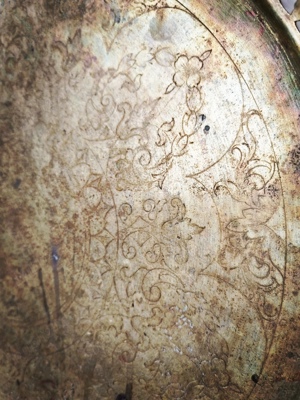 Tava deosebita,foarte veche,diametru 30 cm - imagine 3