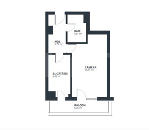 Apartament de 1 camera, 43,74 mp, zona Tatarasi - imagine 2