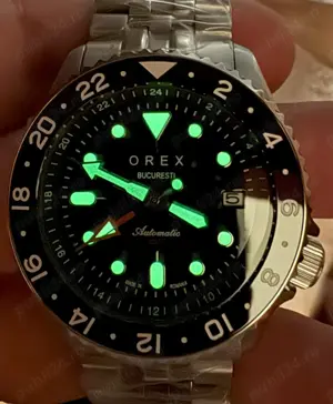Orex Bucuresti Automat NH34 GMT Diver 200 m Inox Safir Ceramic Jubilee - imagine 2