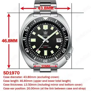 Steeldive SD1970 Seiko NH35 Diver 200 m Captain Willard Apocalypse Now - imagine 3