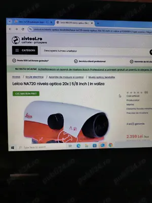 Vând nivela optica Laica NA 720 - imagine 3