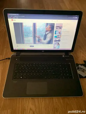 Laptop HP Slim Display mare 17,3 inch Led,5gb ram ddr3,500gb memorie perfect functional cu incarcato - imagine 2