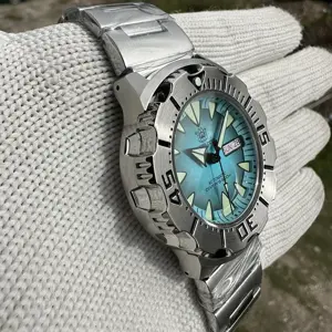 Steeldive SD1984 42 mm Orange Monster 200m Waterproof skx Seiko NH36 Safir - imagine 4